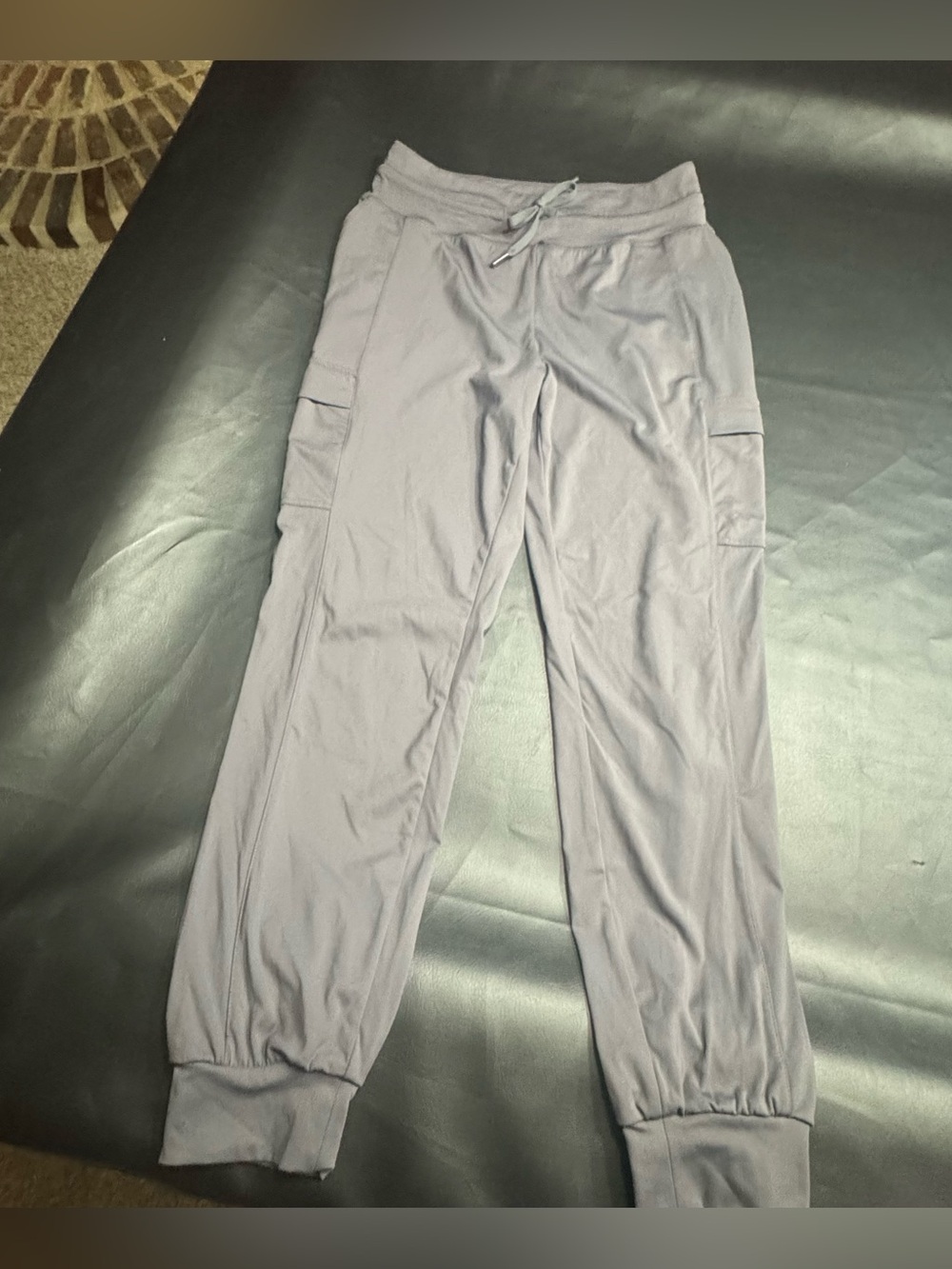 Women's Lavender Cargo Joggers - Soft Drawstring Track Pants